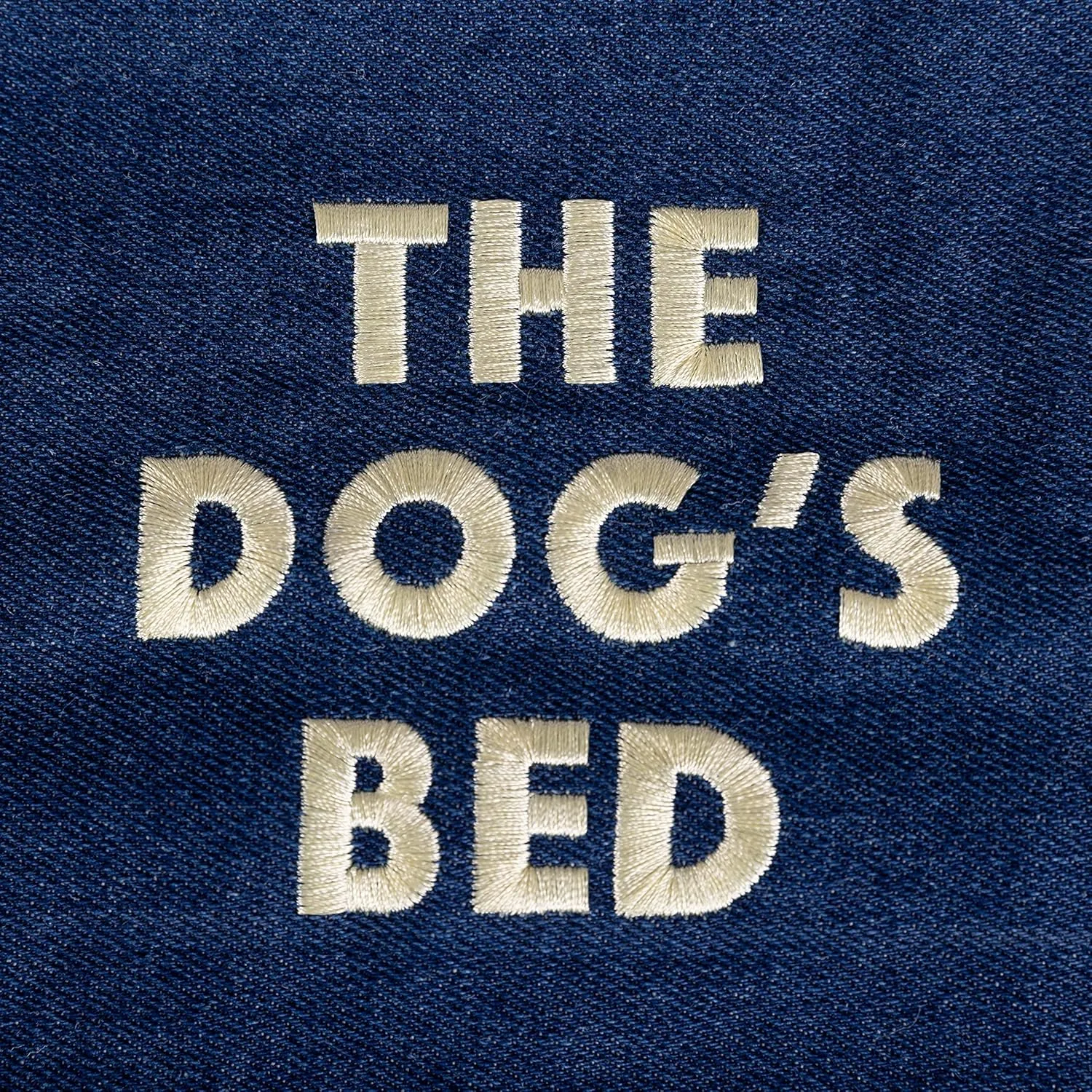 The Dog's Bed Utility Waterproof Dog Beds, XL Durable Blue Denim Fabric, YKK Zippers, Washable Reversible Cover, For Home, Car, Crate & Yard, Puppy & All Pet Comfort