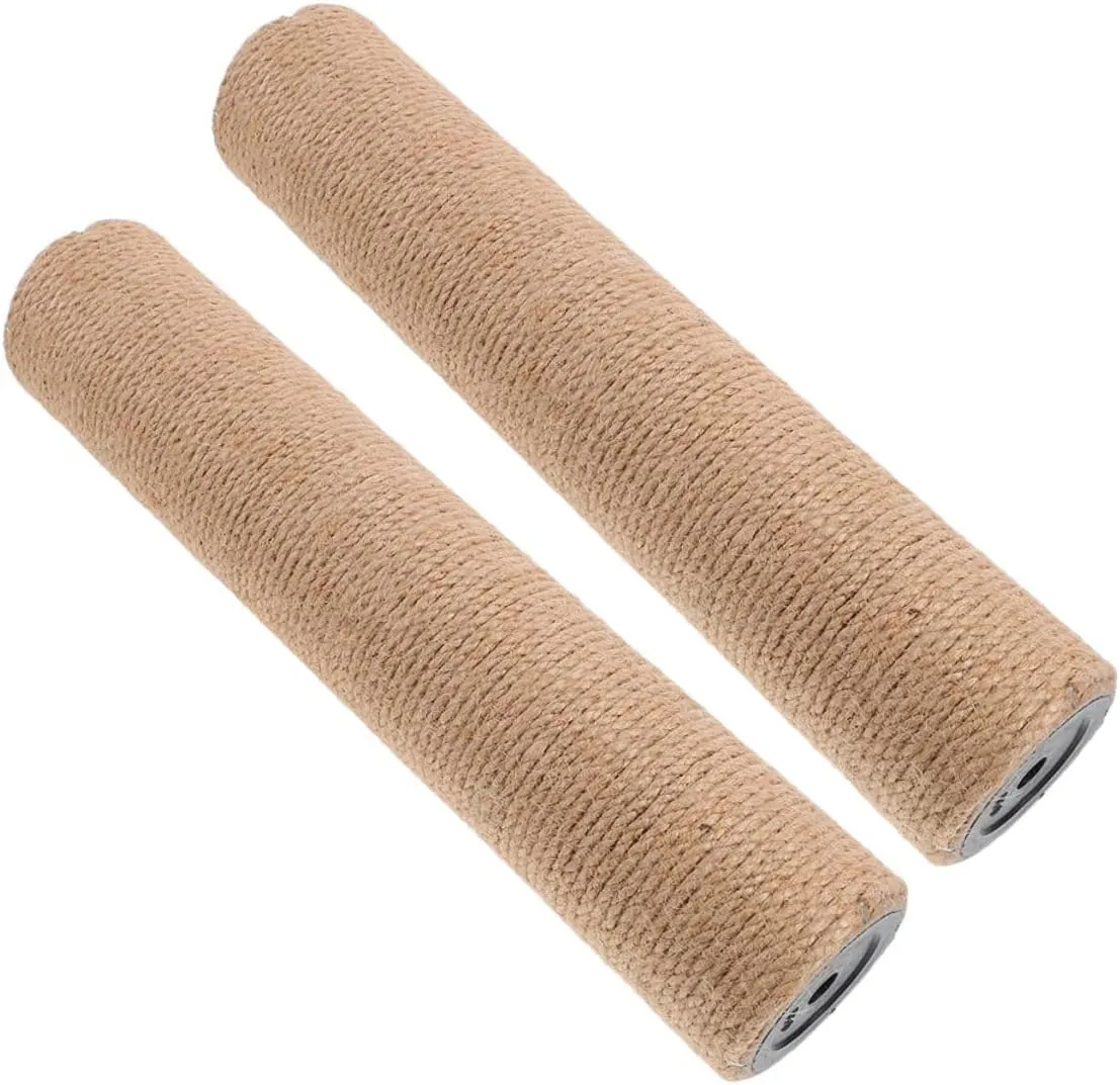 Toyvian Upgrade Your Cat's Climbing Tower 2pcs Sisal Scratch Post Replacement Cat Tree Parts