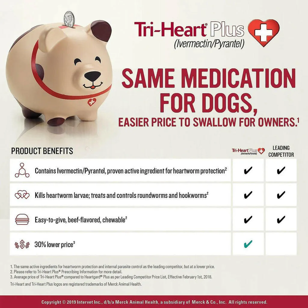 Tri-Heart Plus for Dogs up to 25lbs