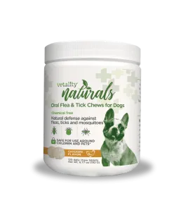 Vetality Naturals Oral Flea & Tick Chews for Dogs, 120 ct