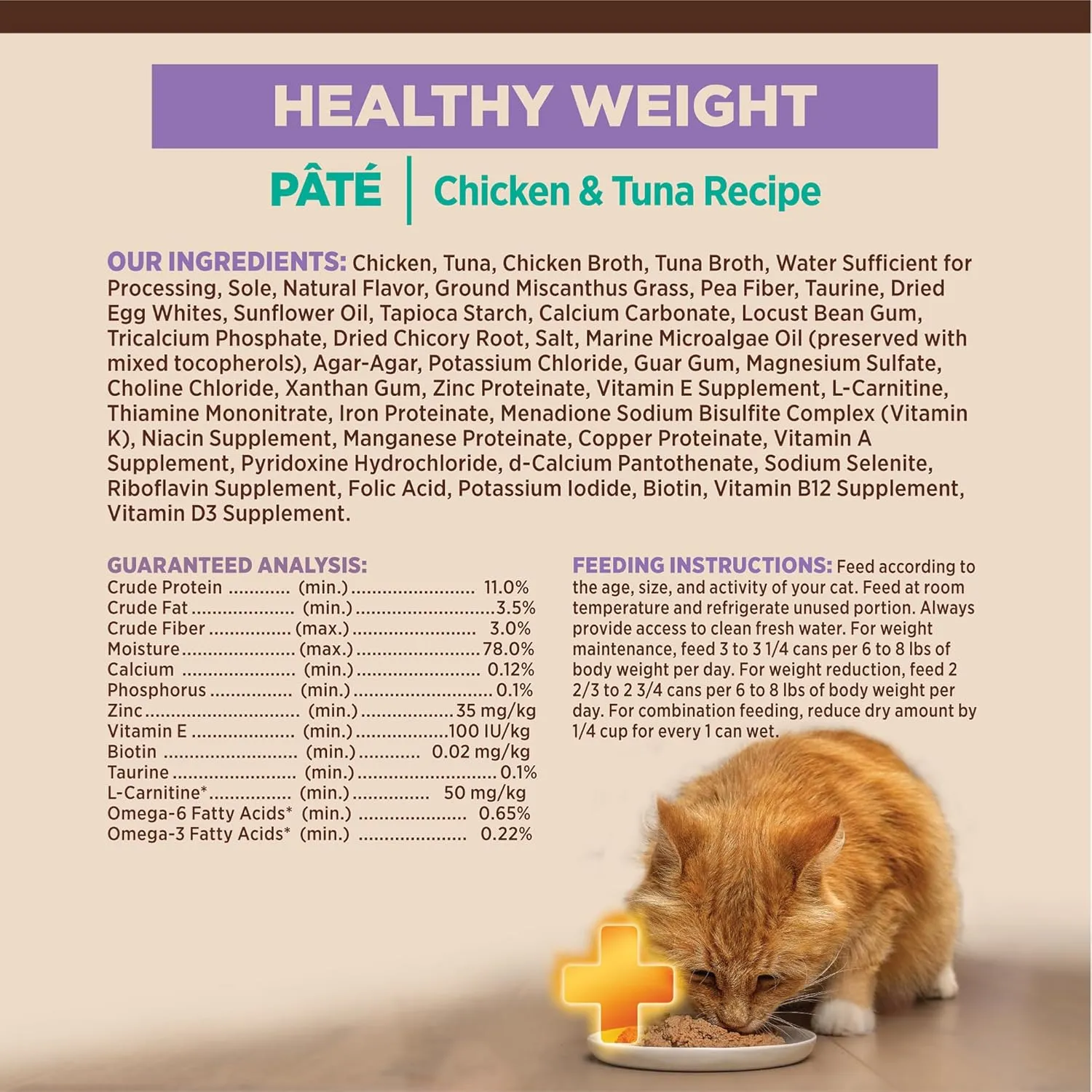 Wellness CORE  Healthy Weight Pate Adult Wet Cat Food, Natural, Protein-Rich, Grain Free, 2.8 Ounce, 12 Pack (Chicken & Tuna)