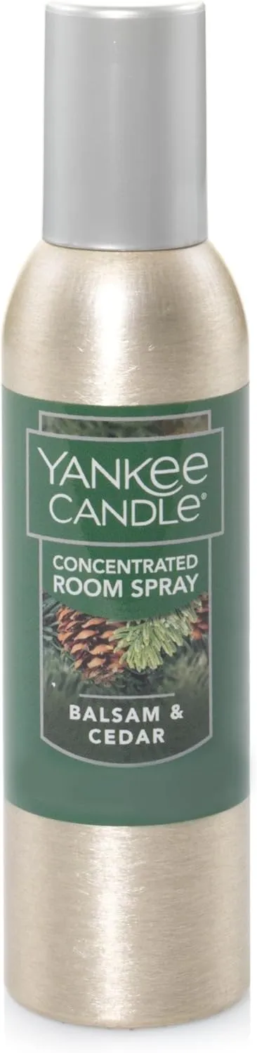 Yankee Candle Concentrated Air Freshener Room Spray, Odor Eliminator for Home, Bathroom, Balsam & Cedar, 1.5 Oz (Pack of 6)