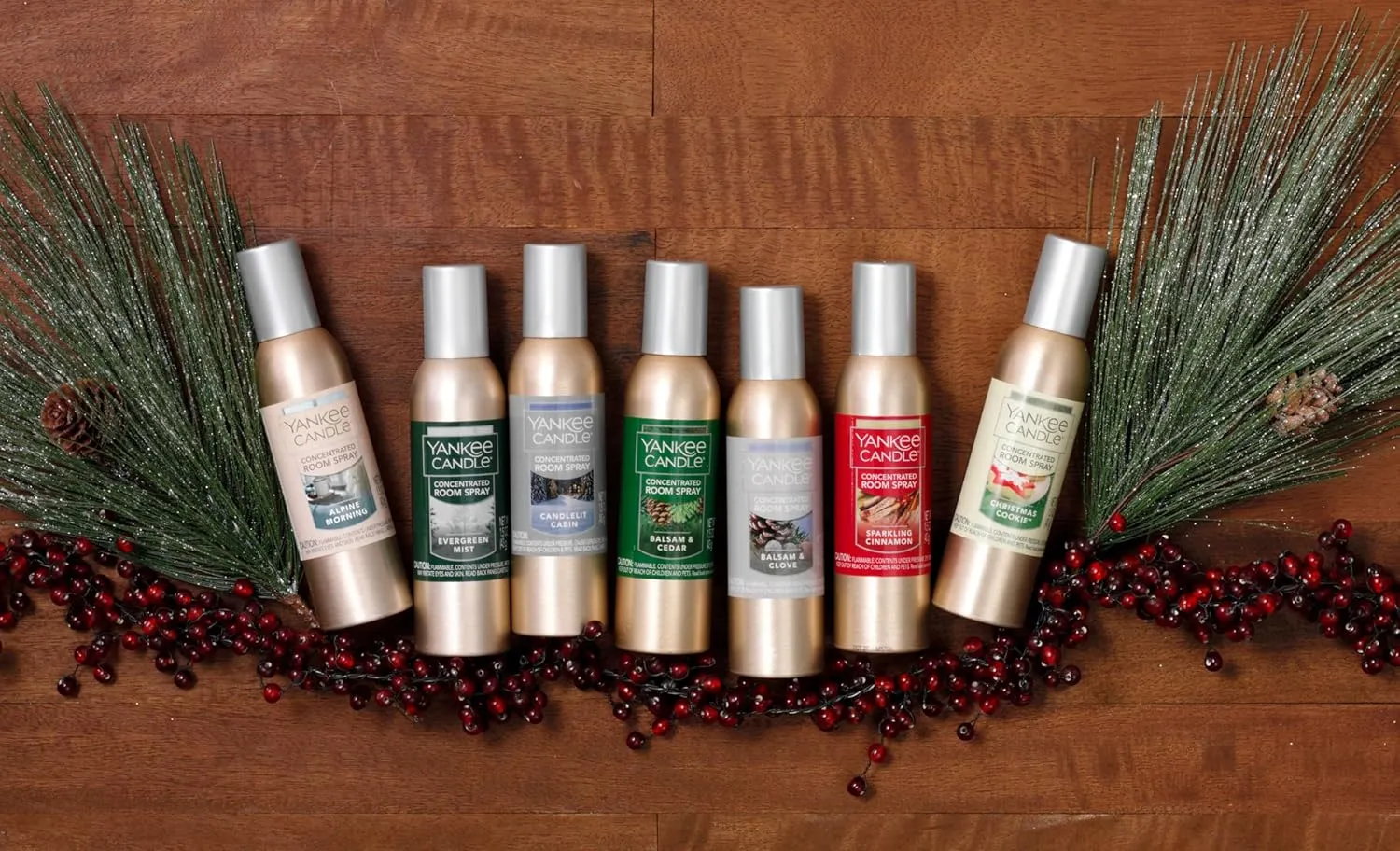 Yankee Candle Concentrated Air Freshener Room Spray, Odor Eliminator for Home, Bathroom, Balsam & Cedar, 1.5 Oz (Pack of 6)